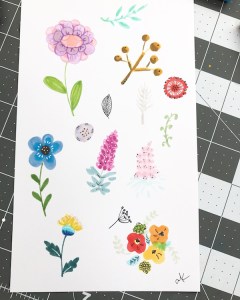 green rain art floral motifs