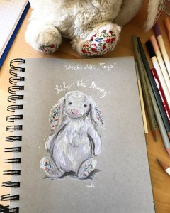 soft bunny drawing