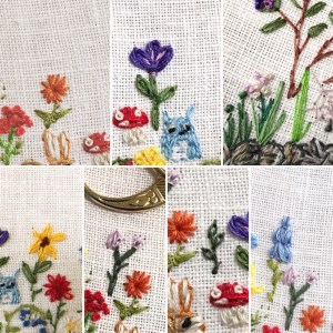 the embroidered garden green rain art