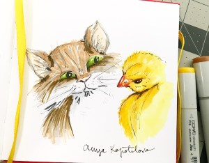 friend 52 weeks marker sketch greenrainart