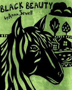 Black Beauty book cover illustration