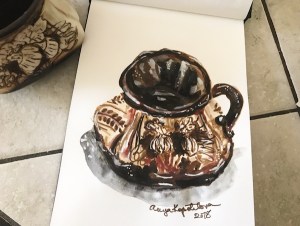 souvenir cup sketch greenrainart